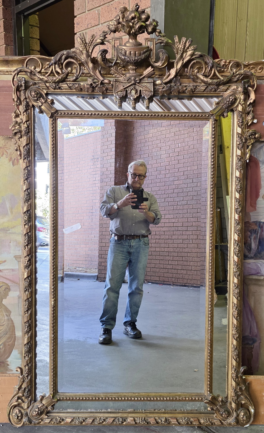 A French Louis XVI Cushion Mirror